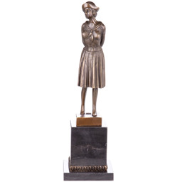 Mutasd a Lány - bronz szobor, Art Deko részleteit! Kép a Lány - bronz szobor, Art Deko
