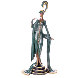 Mutasd a Nő - színezett bronz szobor, Art Deco részleteit! Kép a Nő - színezett bronz szobor, Art Deco