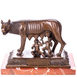 Mutasd a Romulus és Remus farkassal - bronz szobor részleteit! Kép a Romulus és Remus farkassal - bronz szobor