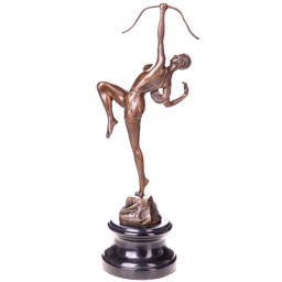 Mutasd a Diana íjjal - bronz szobor, Art Deco részleteit! Kép a Diana íjjal - bronz szobor, Art Deco