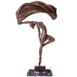 Mutasd a Táncosnő kendővel - bronz szobor részleteit! Kép a Táncosnő kendővel - bronz szobor