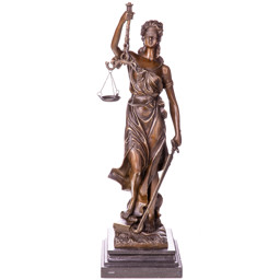 Mutasd a Justitia - bronz szobor márványtalpon részleteit! Kép a Justitia - bronz szobor márványtalpon