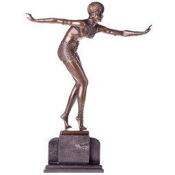 Mutasd a Táncosnő - bronz szobor, Art Deco részleteit! Kép a Táncosnő - bronz szobor, Art Deco