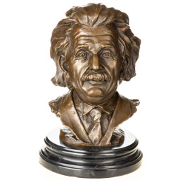 Mutasd a Albert Einstein mellszobor - bronz szobor márványtalpon részleteit! Kép a Albert Einstein mellszobor - bronz szobor márványtalpon