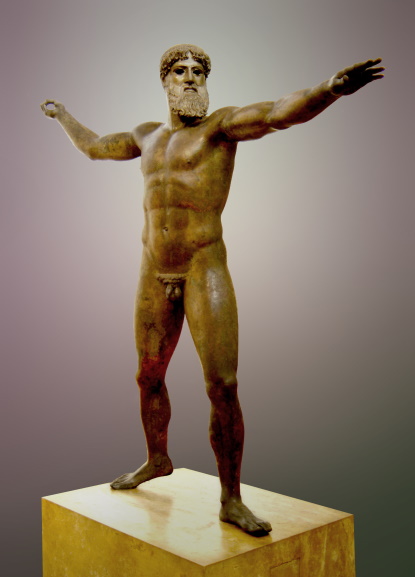 Poseidon bronz szobor