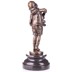 Fiú harmonikával, bronz szobor, Art Deco képe