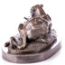 Tigris krokodillal küzd - bronz szobor képe