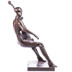 Nő csellóval - modern bronz szobor képe