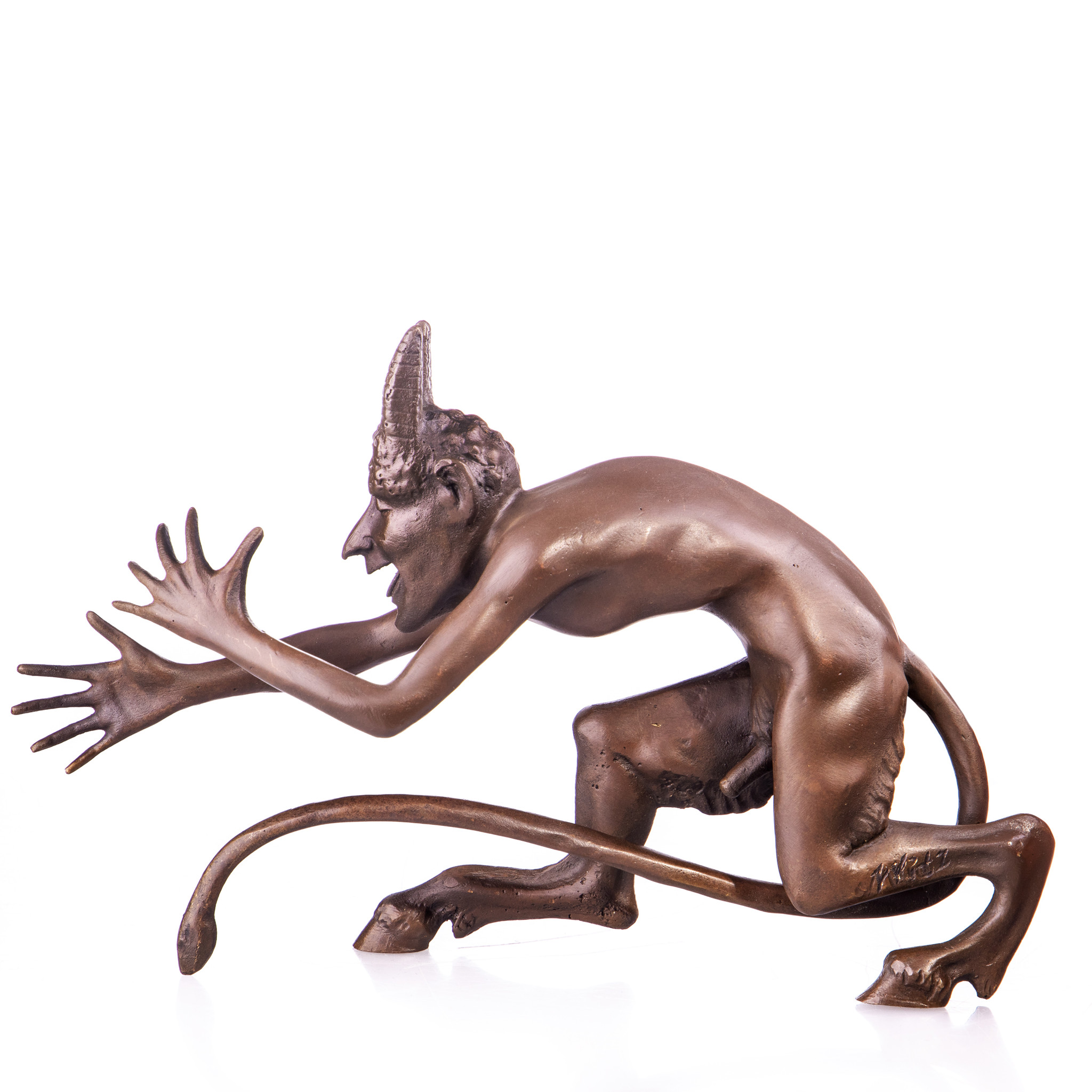 Faun, erotikus bronz szobor képe