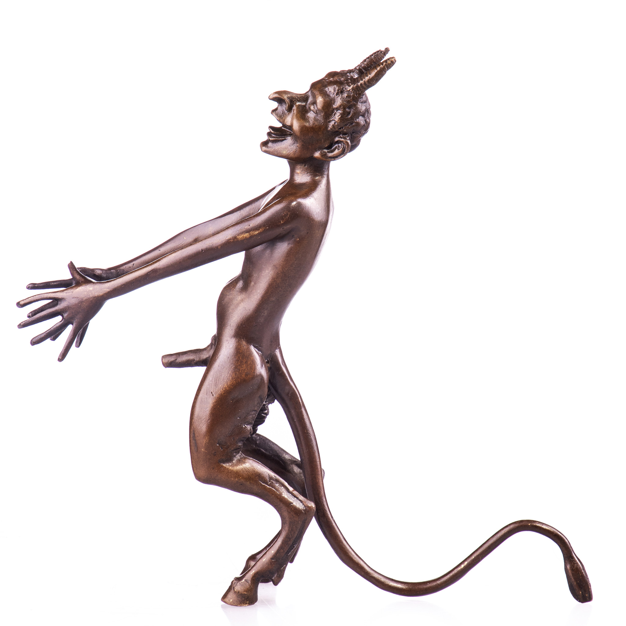 Faun, erotikus bronz szobor képe