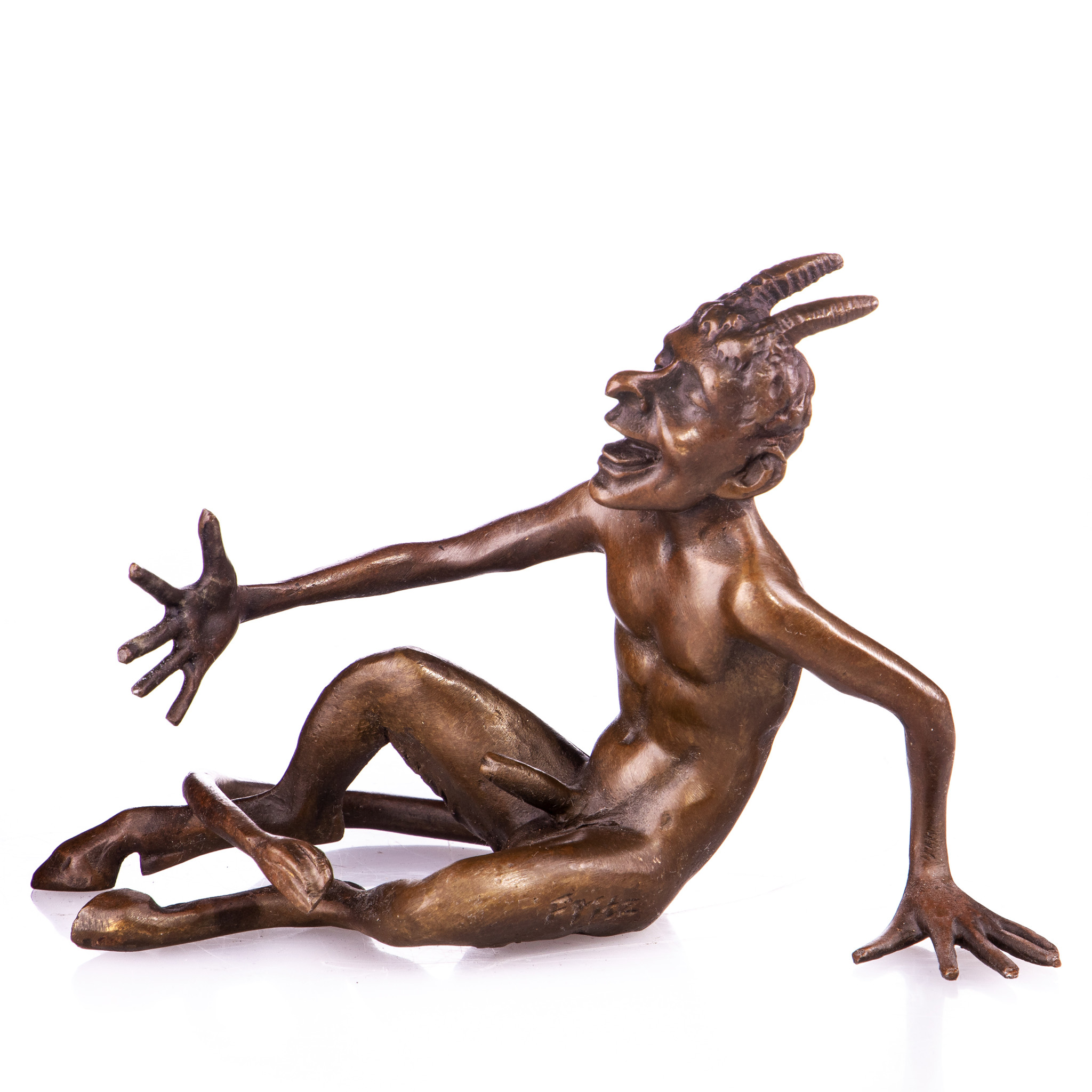 Faun, erotikus bronz szobor képe