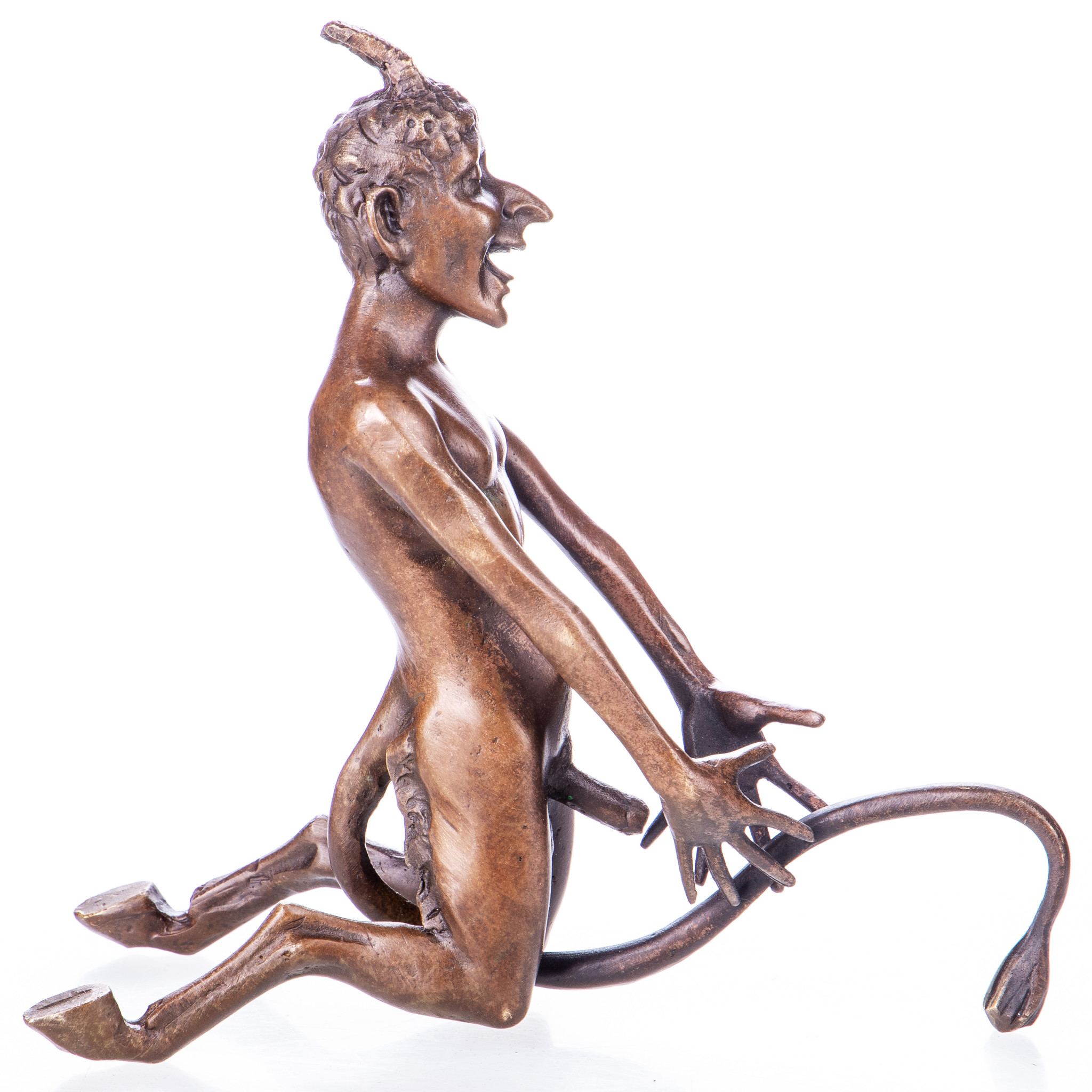 Faun, erotikus bronz szobor képe