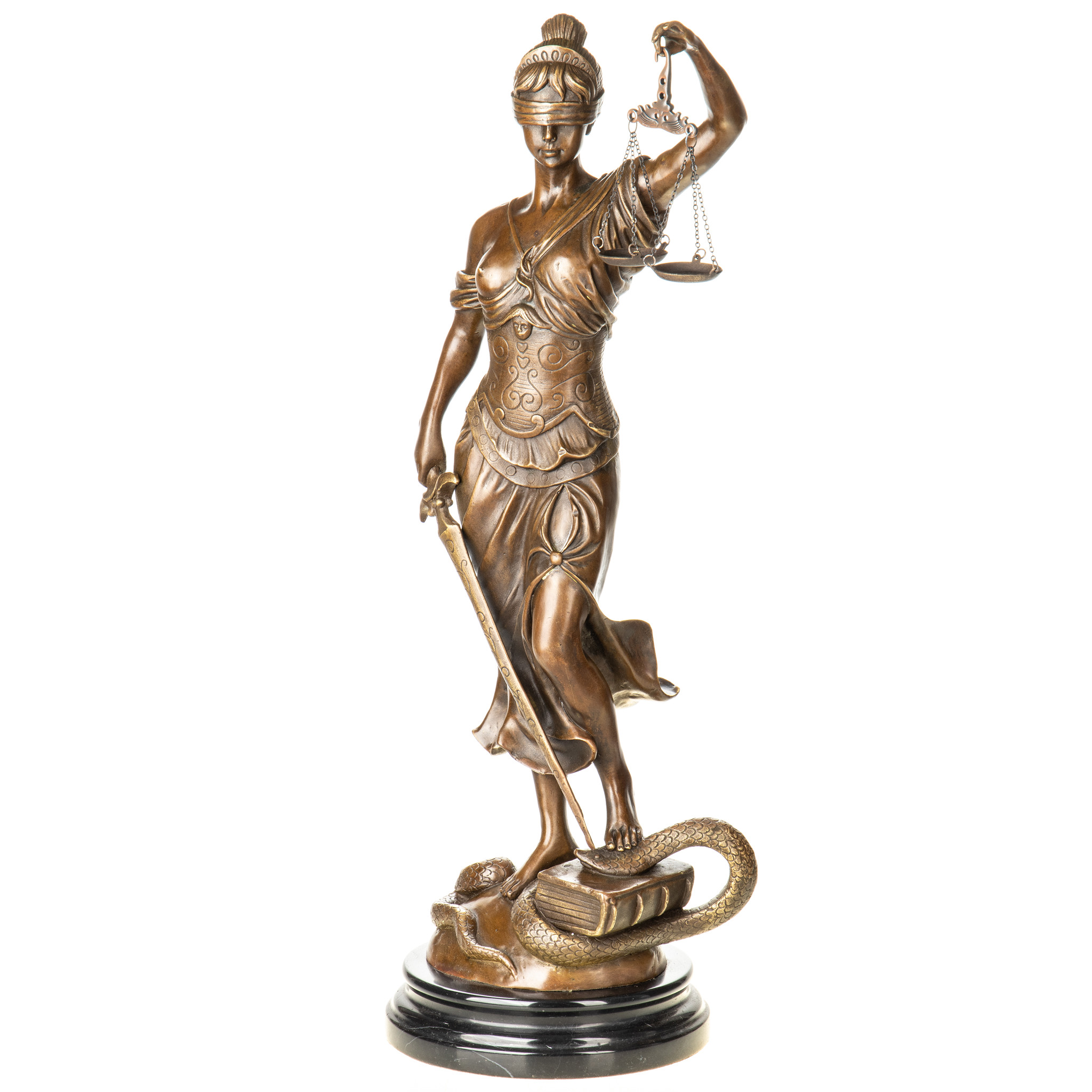 Kép a Justitia - bronz szobor márványtalpon