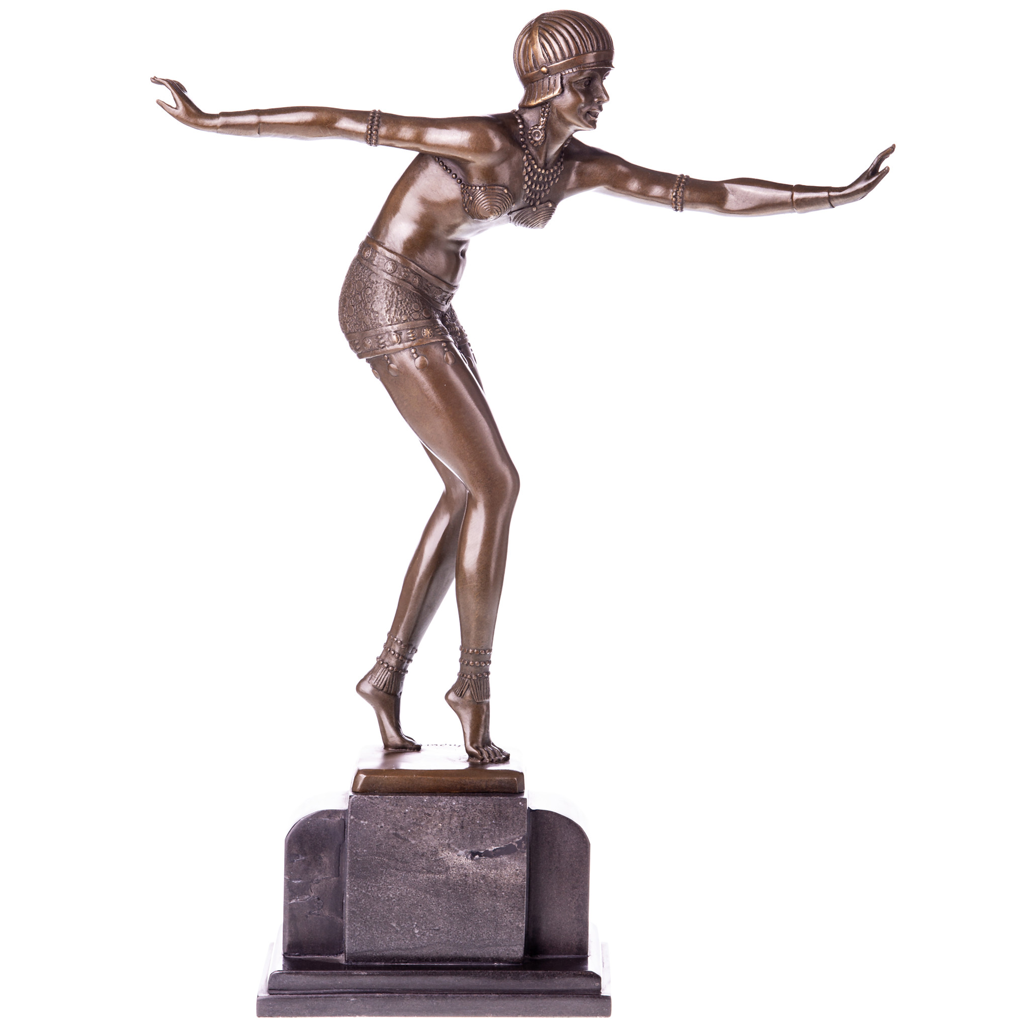 Kép a Táncosnő - bronz szobor, Art Deco