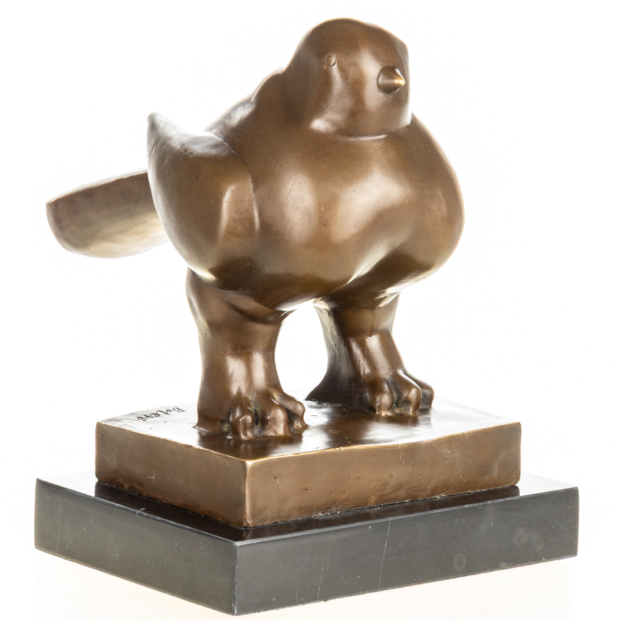 Madár - bronz szobor márványtalpon